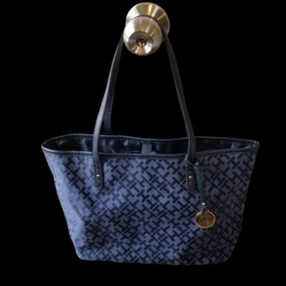 Tommy Hilfiger Monogram Faux Leather Tote
